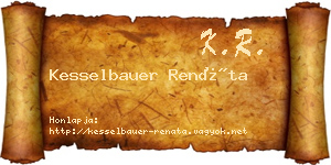 Kesselbauer Renáta névjegykártya